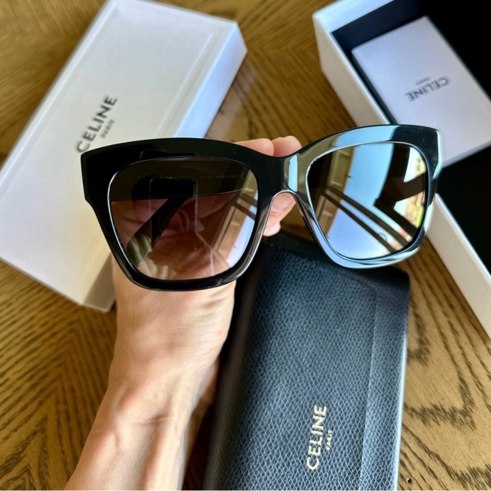 Celine Black Oversized Square Sunglasses